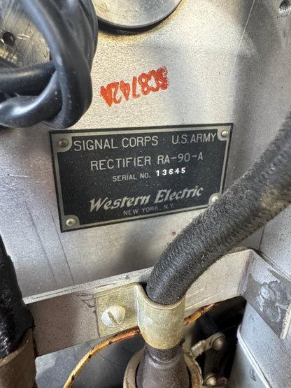 Western Electric RA-90-A U.S. Army Signal Corps Radar Rectifier