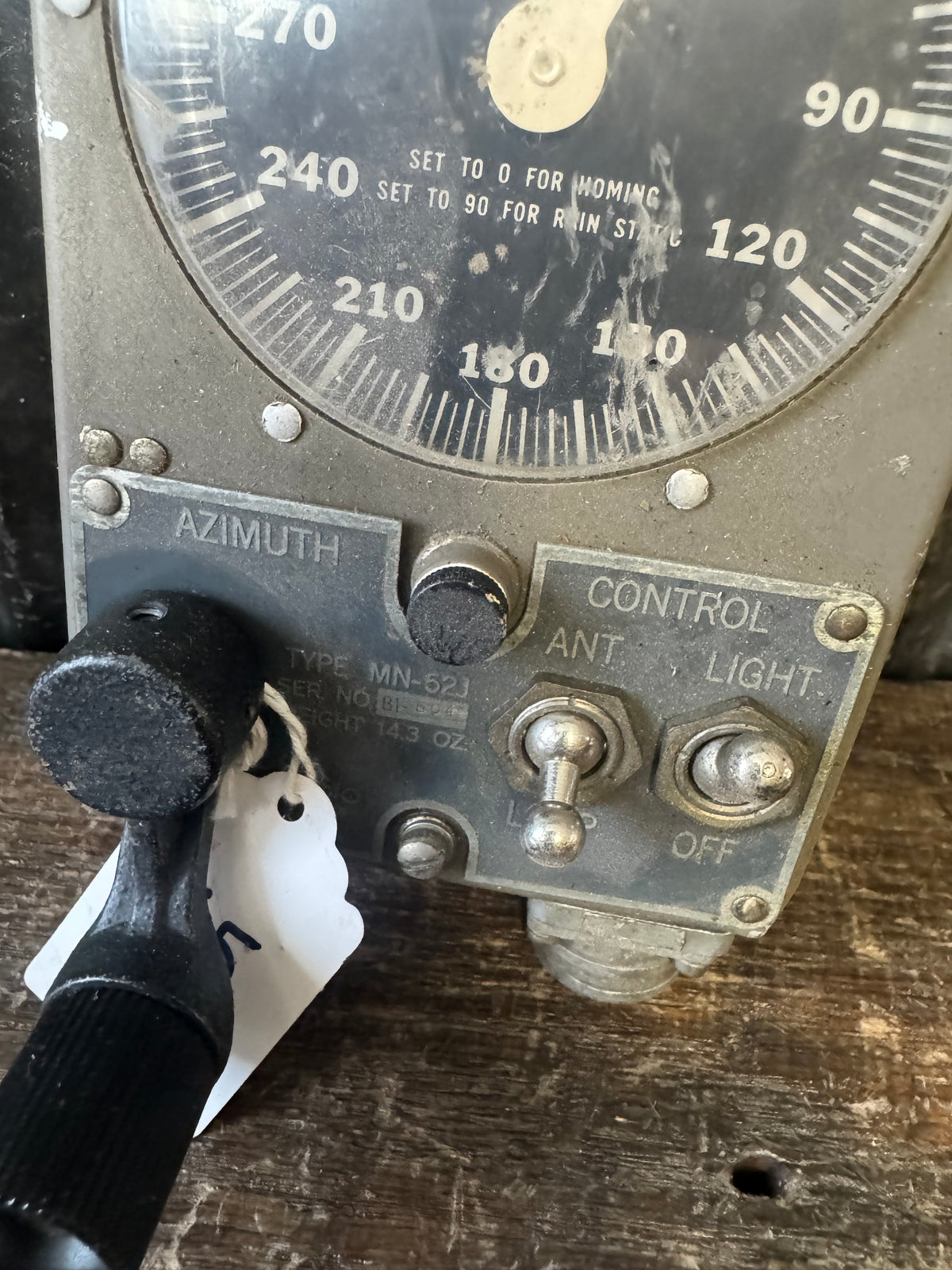 WWII Bendix Radio Type MN-52J Aircraft Azimuth Control Unit