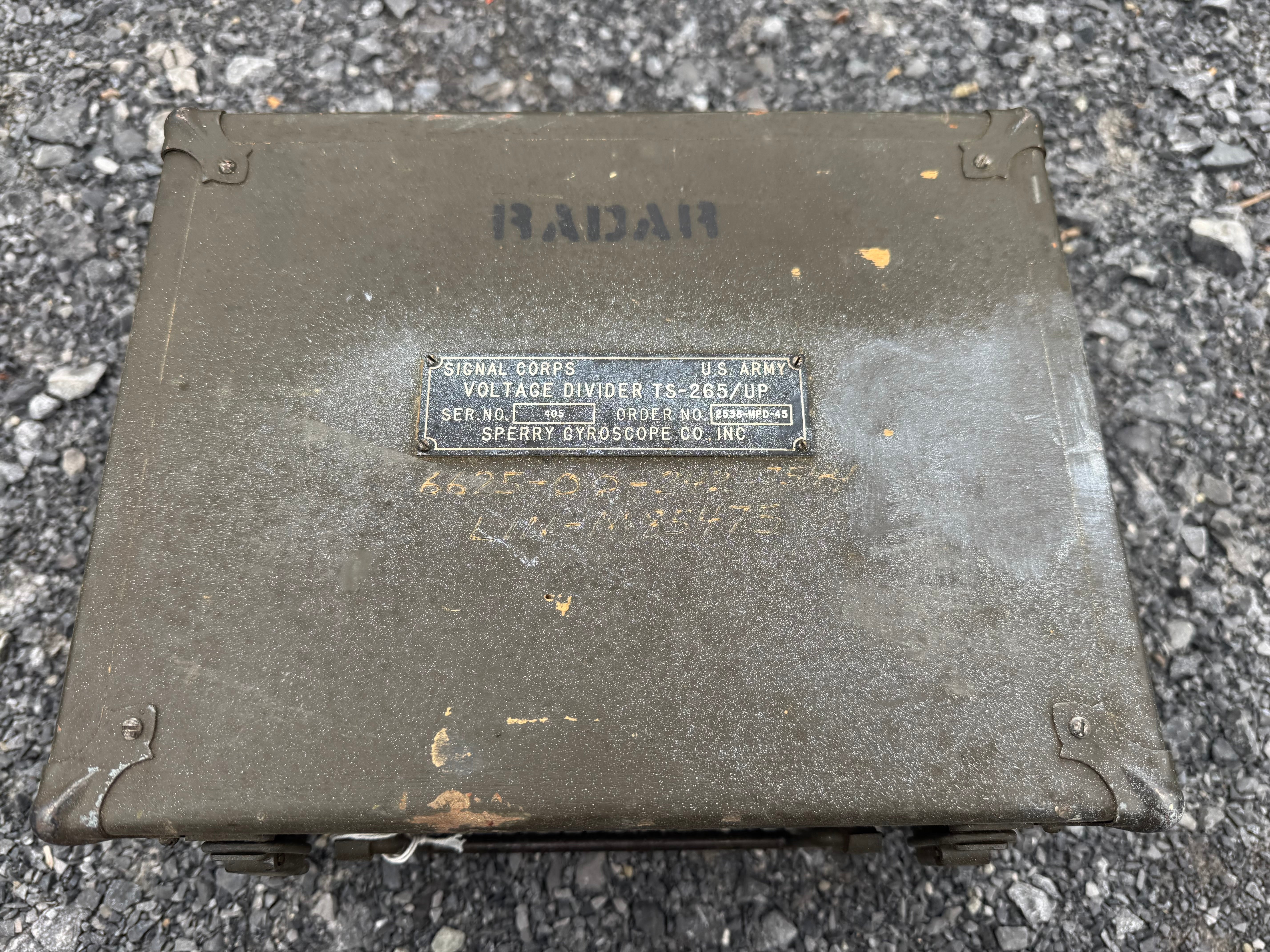 WWII U.S. Army Signal Corps TS-265/UP Voltage Divider – Whiskey ...