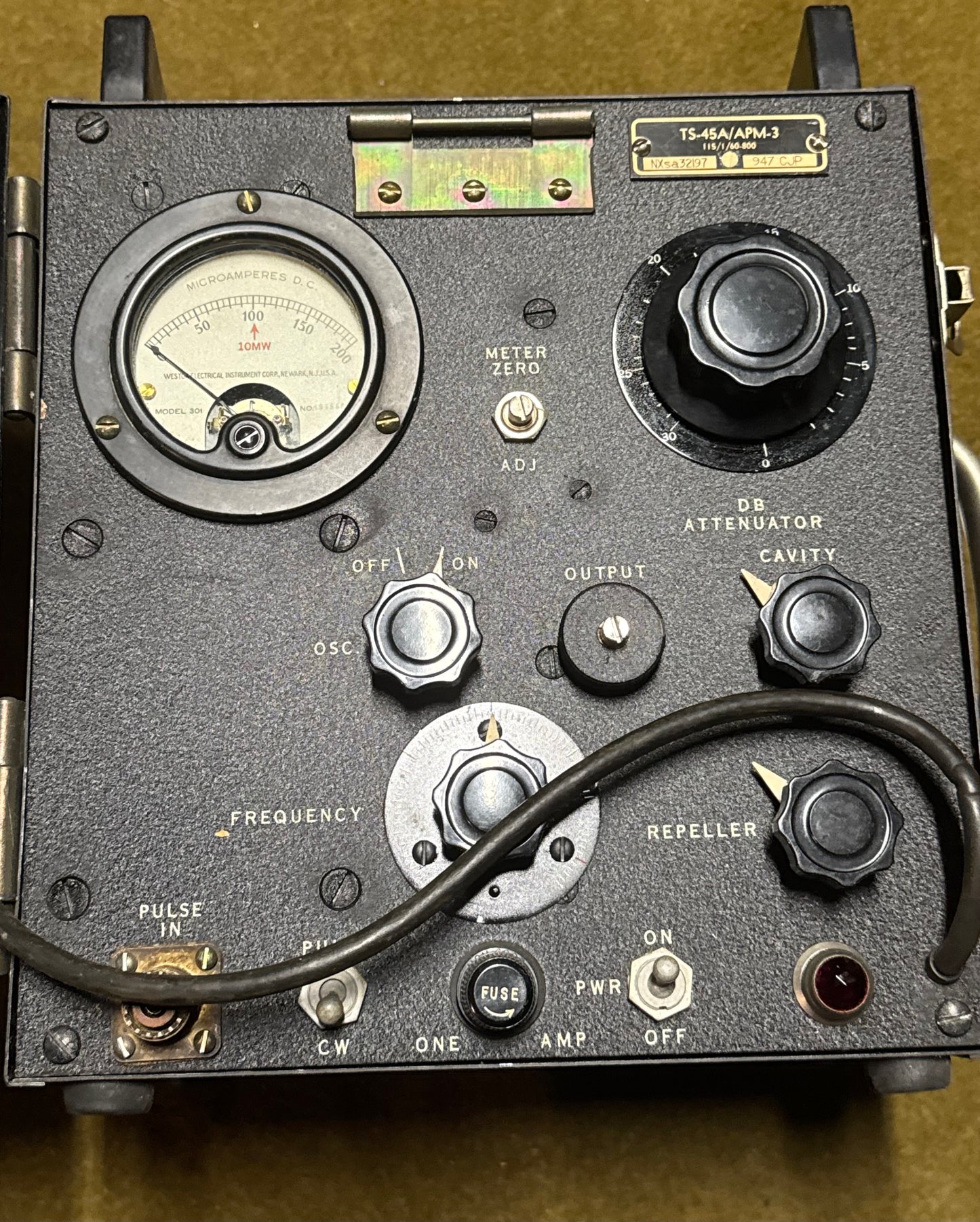 WWII U.S. Army Signal Corps TS-45A/APM-3 Radar Test Set