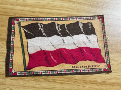 Circa 1910 Imperial Germany Flag Tobacco Felt/Cigarette Premium-Black, Red, & White