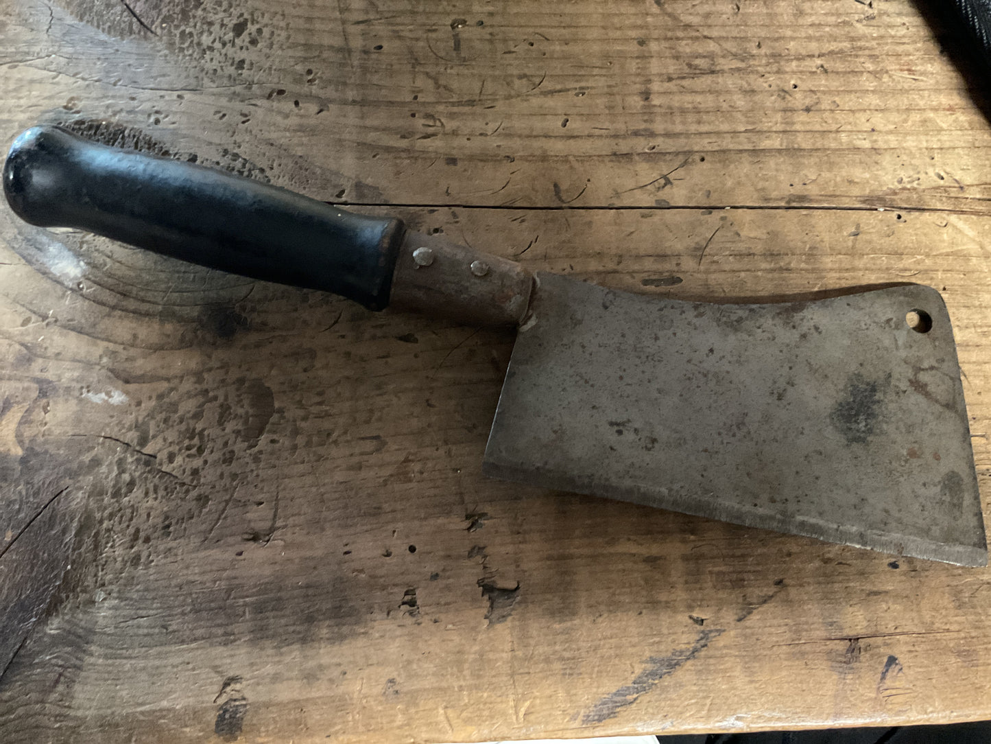 Vintage CASE Meat Cleaver-Warranted Forged Steel-Antique Butcher Cleaver