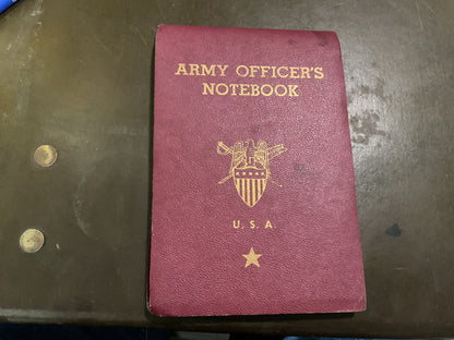WWII Army Officer’s Notebook USA