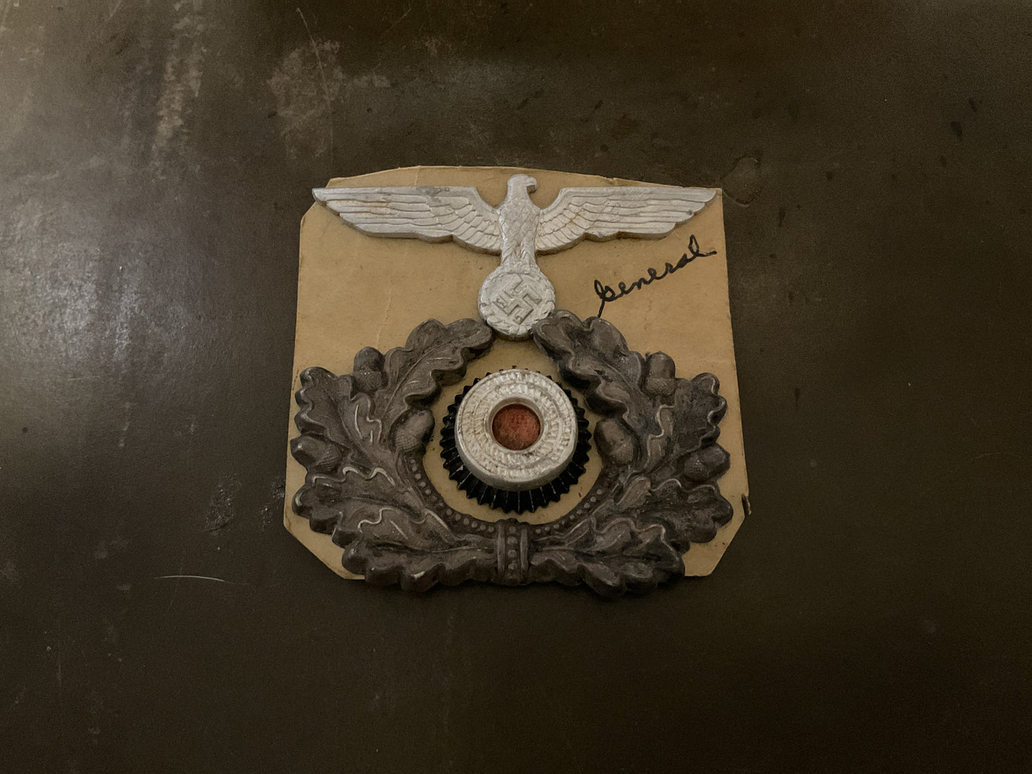 WWII Original German Heer Visor Cap Insignia