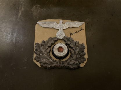 WWII Original German Heer Visor Cap Insignia