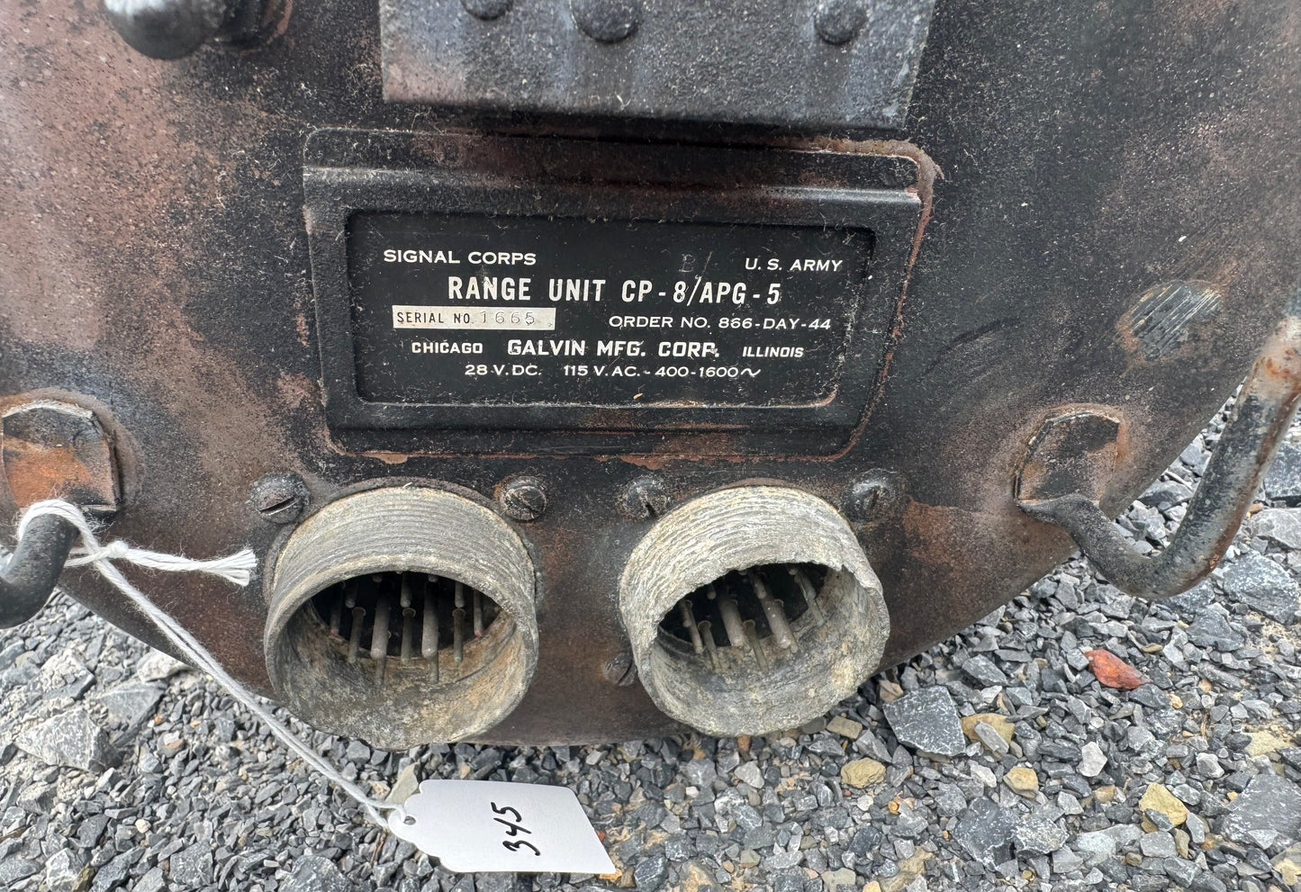WWII U.S. Army Signal Corps CP-8/APG-5 Range Unit Radar Component