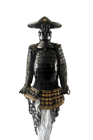 Original Japanese Samurai Armor with Maru ni Daki Omodaka Clan Crest