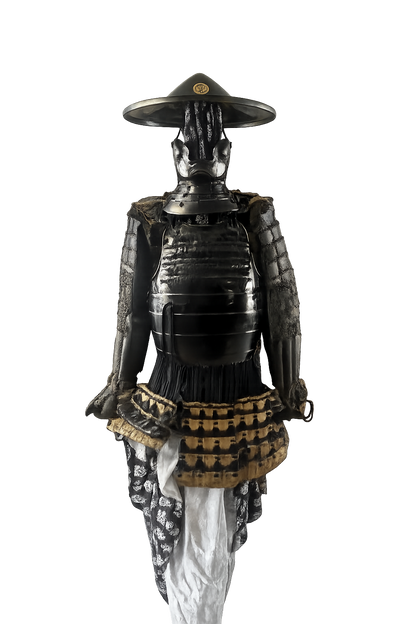 Original Japanese Samurai Armor with Maru ni Daki Omodaka Clan Crest