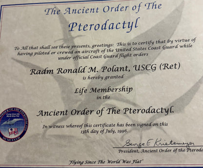 UNITED STATES COAST GUARD

REAR ADMIRAL RONALD M. POLANT

NAMED AVIATION & COMMAND GROUPING