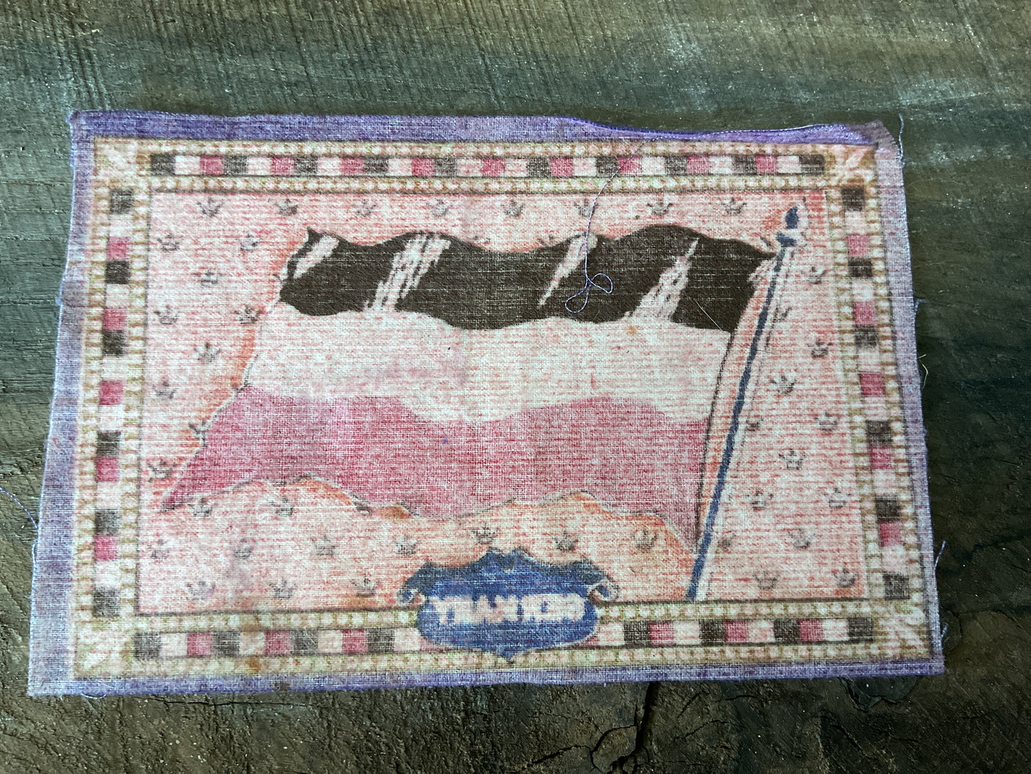 WWI Tobacco Felt Flag (approx 9x6)