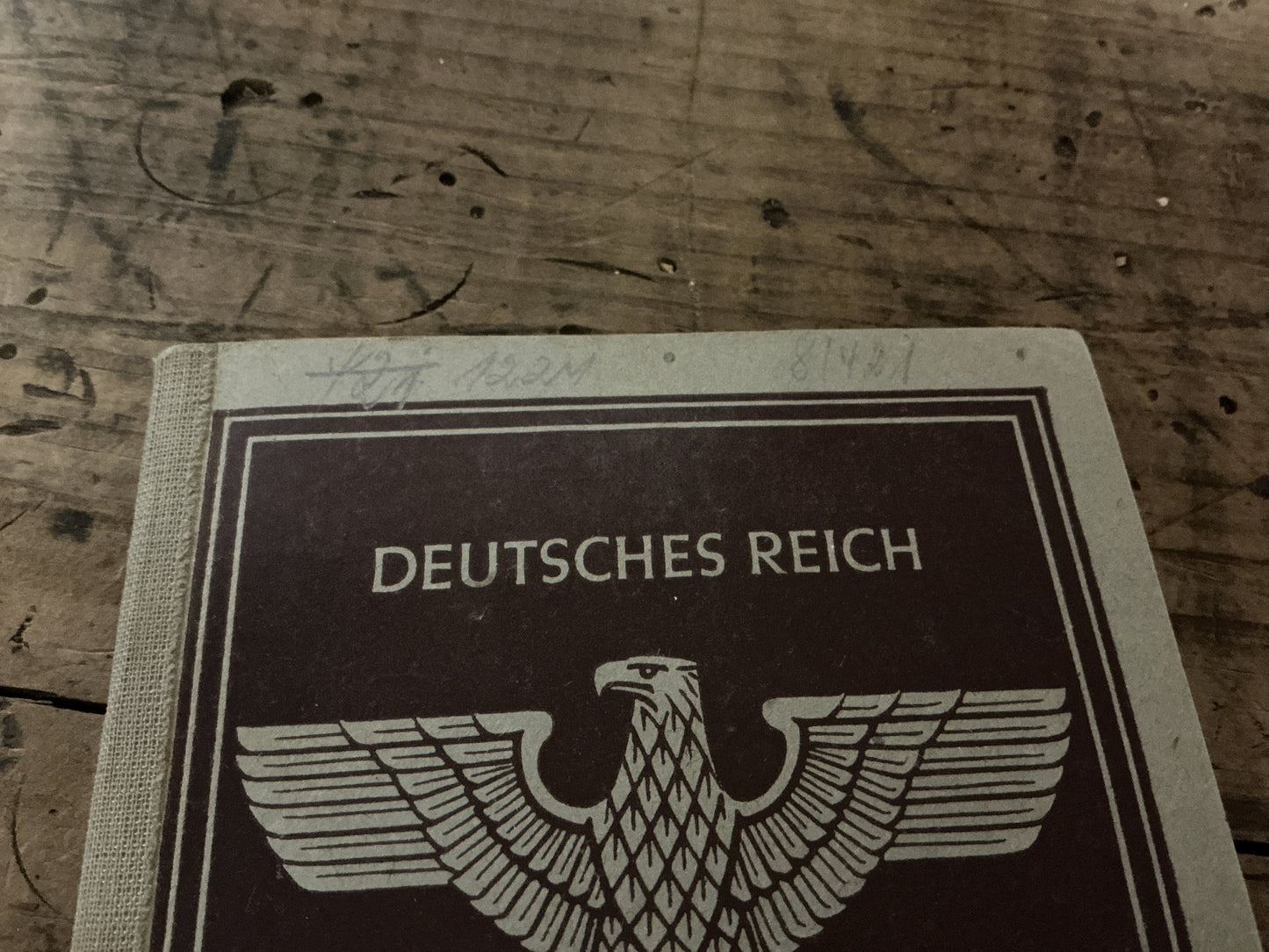 Original WWII German Third Reich Arbeitsbuch & Portrait Photo-Named Deutsche Reichsbahn Worker, Gerhard Becker-1944 Issue