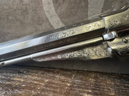 Pietta / Taylor’s Reproduction 1858 Remington- Nickel-Engraved