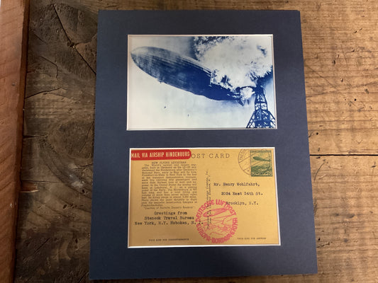 Framed Hindenburg Postal History Display