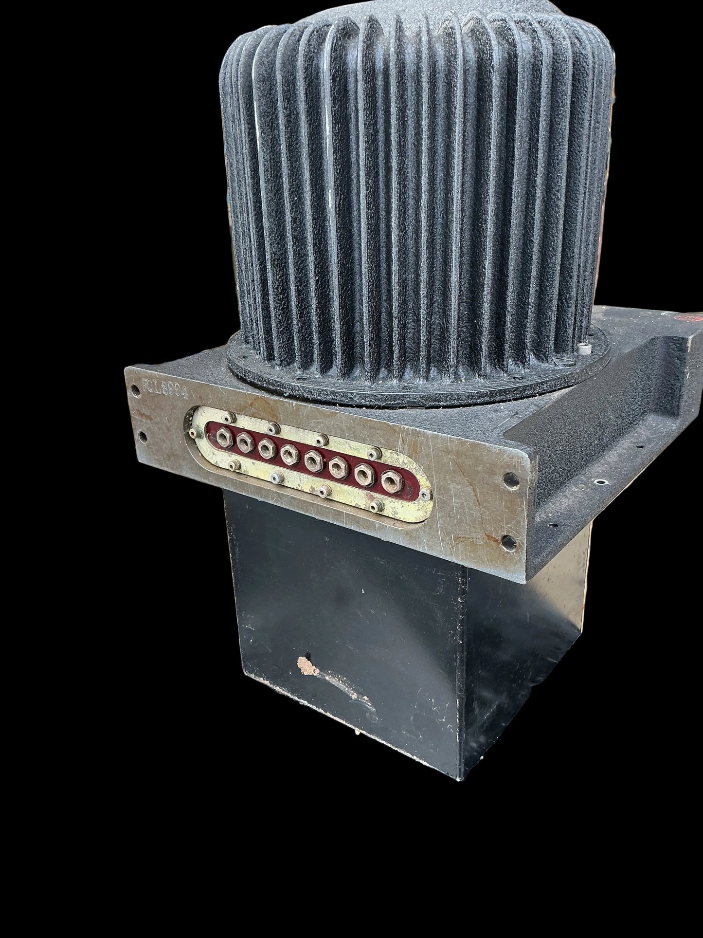 WWII U.S. Radar Magnetron / Transmitter Unit – Heavy Finned Assembly – High Voltage RF Component