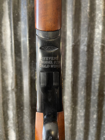 Stevens Model 512 Gold Wing .410 Bore Over/Under Shotgun – 3” Chambers
