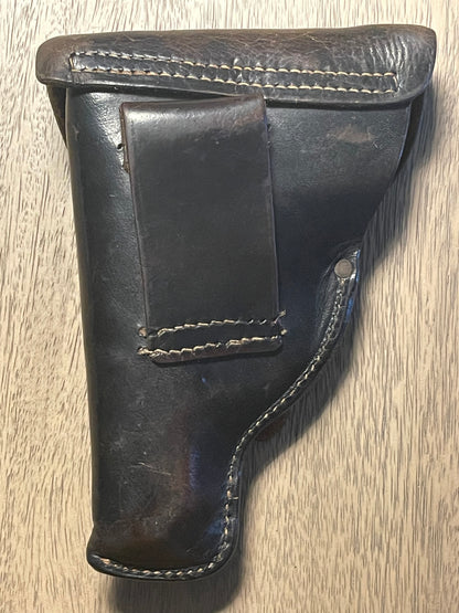 WWII German Walther PPK Black Leather Holster – 1942 Dated – A. Fischer Berlin