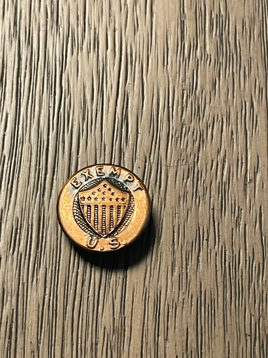 WWI U.S. “Exempt” Draft Lapel Button – Whitehead & Hoag