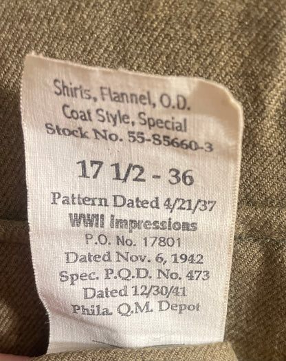WWII Impressions US Officer’s 101 Airborne Wool Shirt with insignia