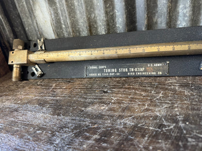 WWII U.S. Army Signal Corps TN-87/AP Tuning Stub – Bird Engineering Co. Aircraft Radar RF Component