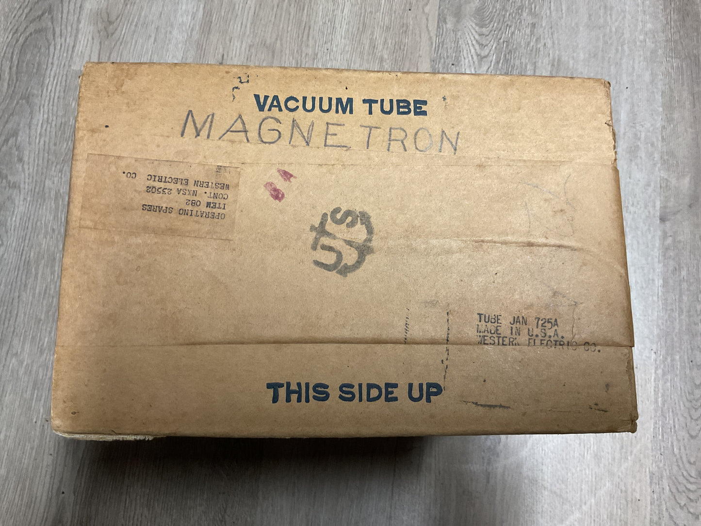WWII Western Electric JAN 725A Magnetron Tube NOS Sealed Box-1945 Vacuum Tube