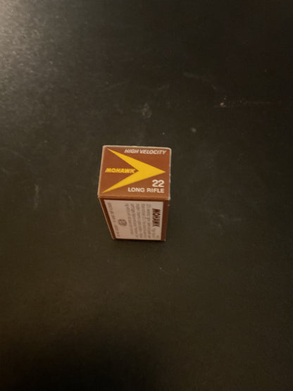 Vintage Remington Mohawk .22 Long Rifle High Velocity Rimfire Cartridges — Full Box of 50