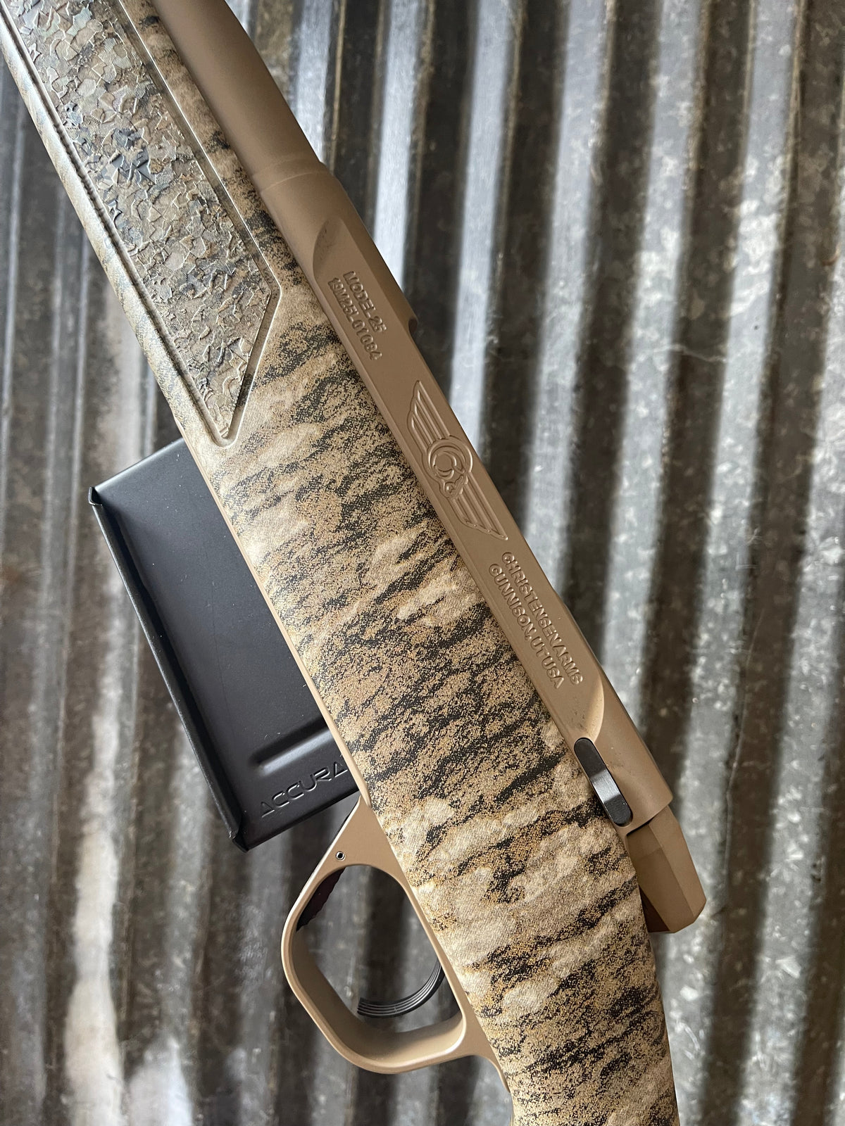 Christensen Arms Evoke .300 PRC 22” Bolt Action Rifle – Flat Dark Earth / Mossy Oak Bottomland