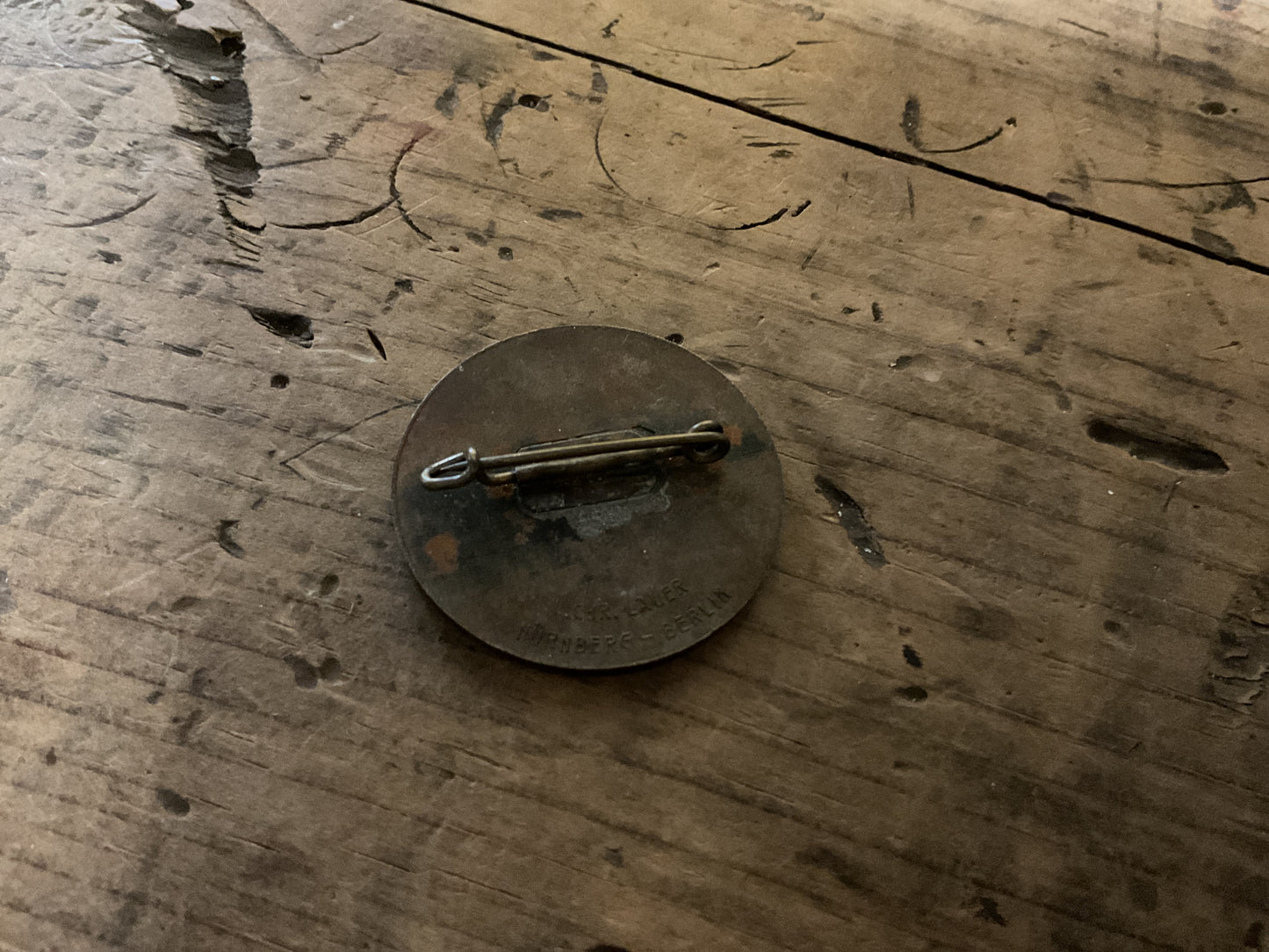 Original 1934 German Reichsparteitag Nuremberg Rally Tinnie Badge-RZM Era