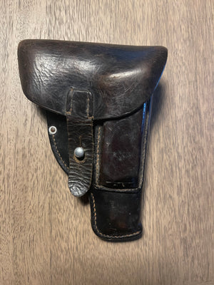 WWII German Walther PPK Black Leather Holster – 1942 Dated – A. Fischer Berlin