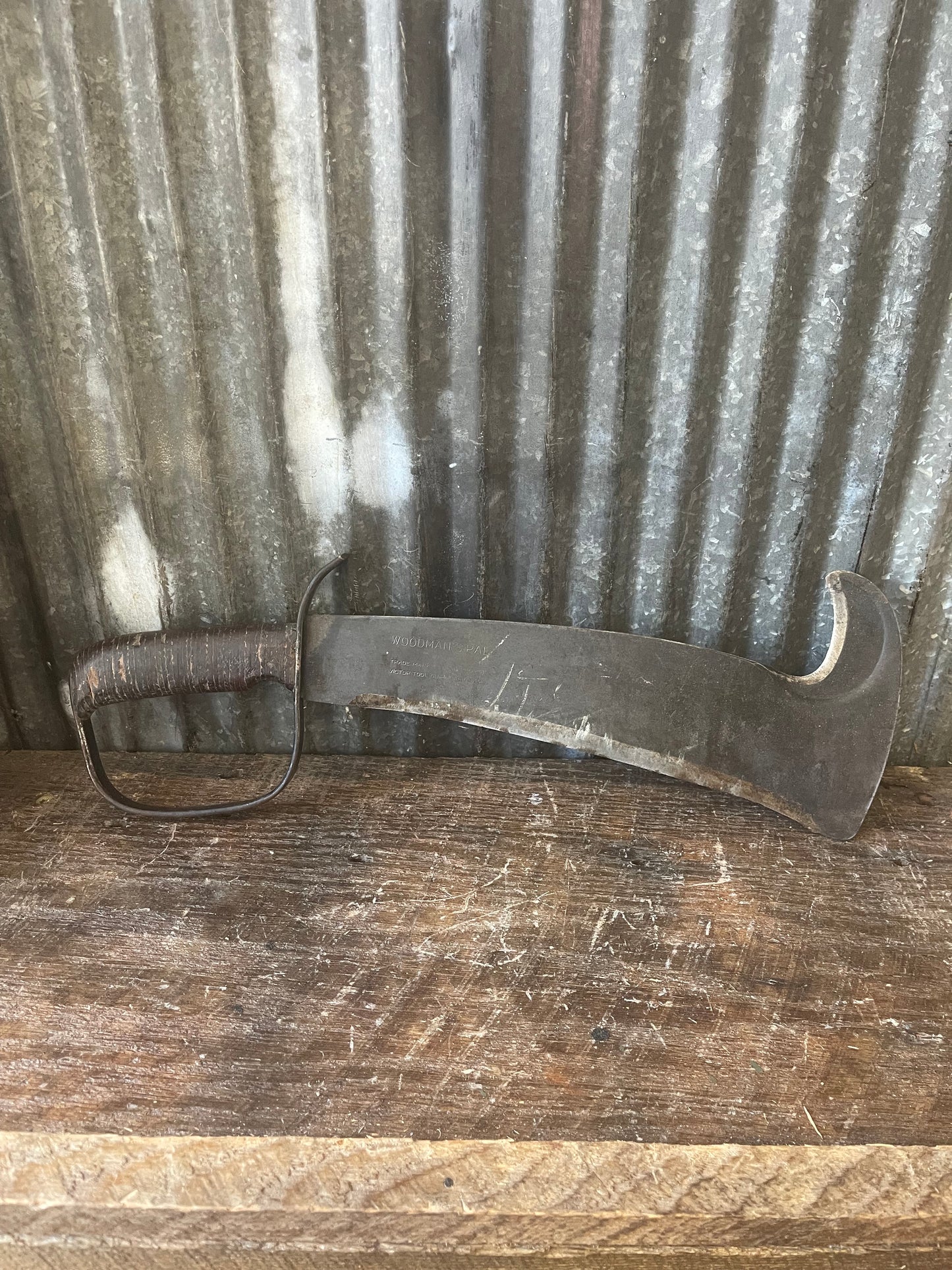 Vintage Woodman’s Pal LC-14-B Brush Axe / Survival Knife with Canvas Sheath