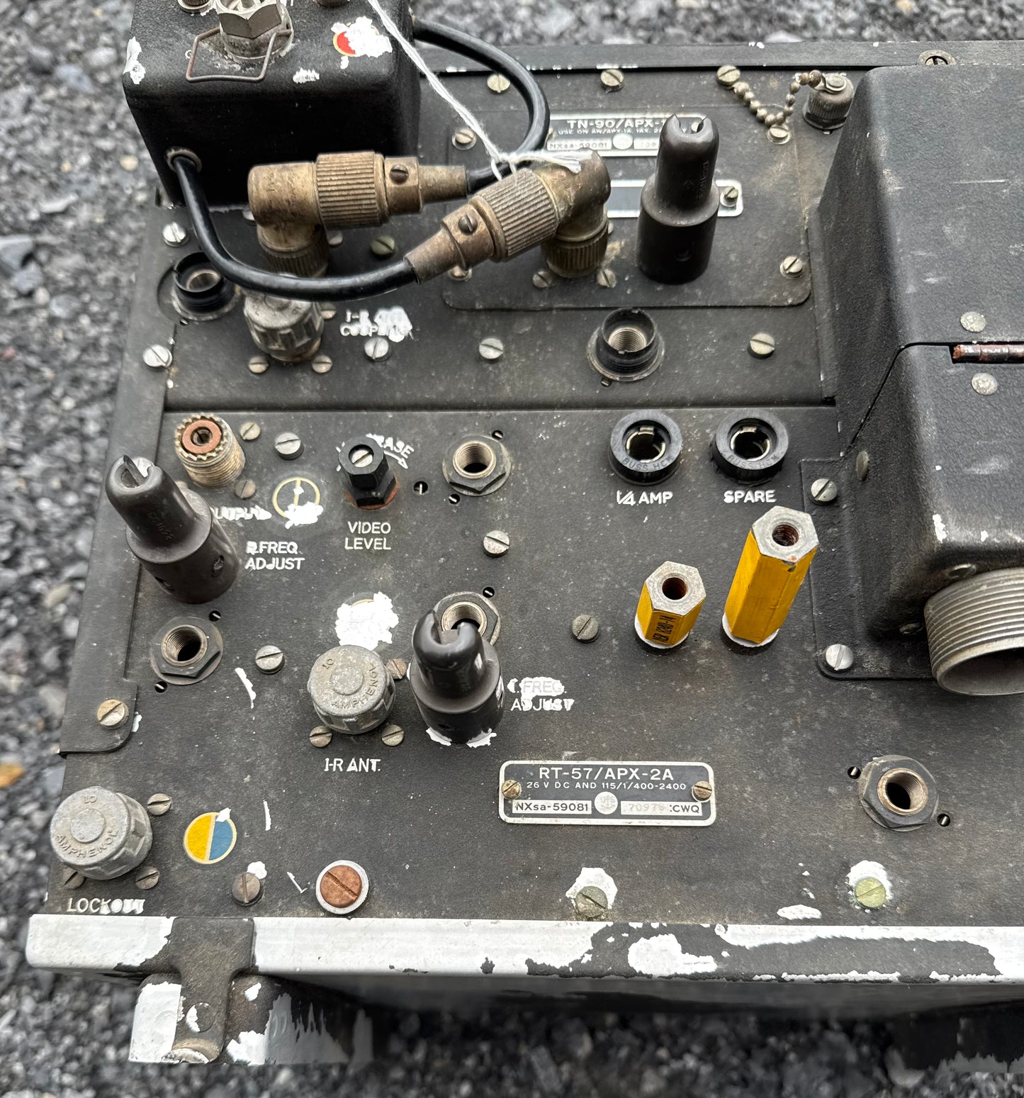 WWII U.S. Navy AN/APX IFF Radar Transponder Assembly — RT-55/APX, RT-57/APX-2A, TN-90/APX-1A