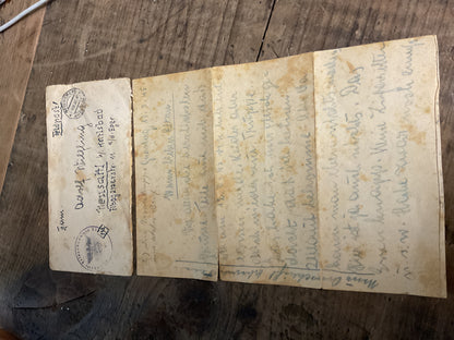 WWII German Wehrmacht Feldpost Letter & Envelope-Feldpost Nr. 23853-1943
