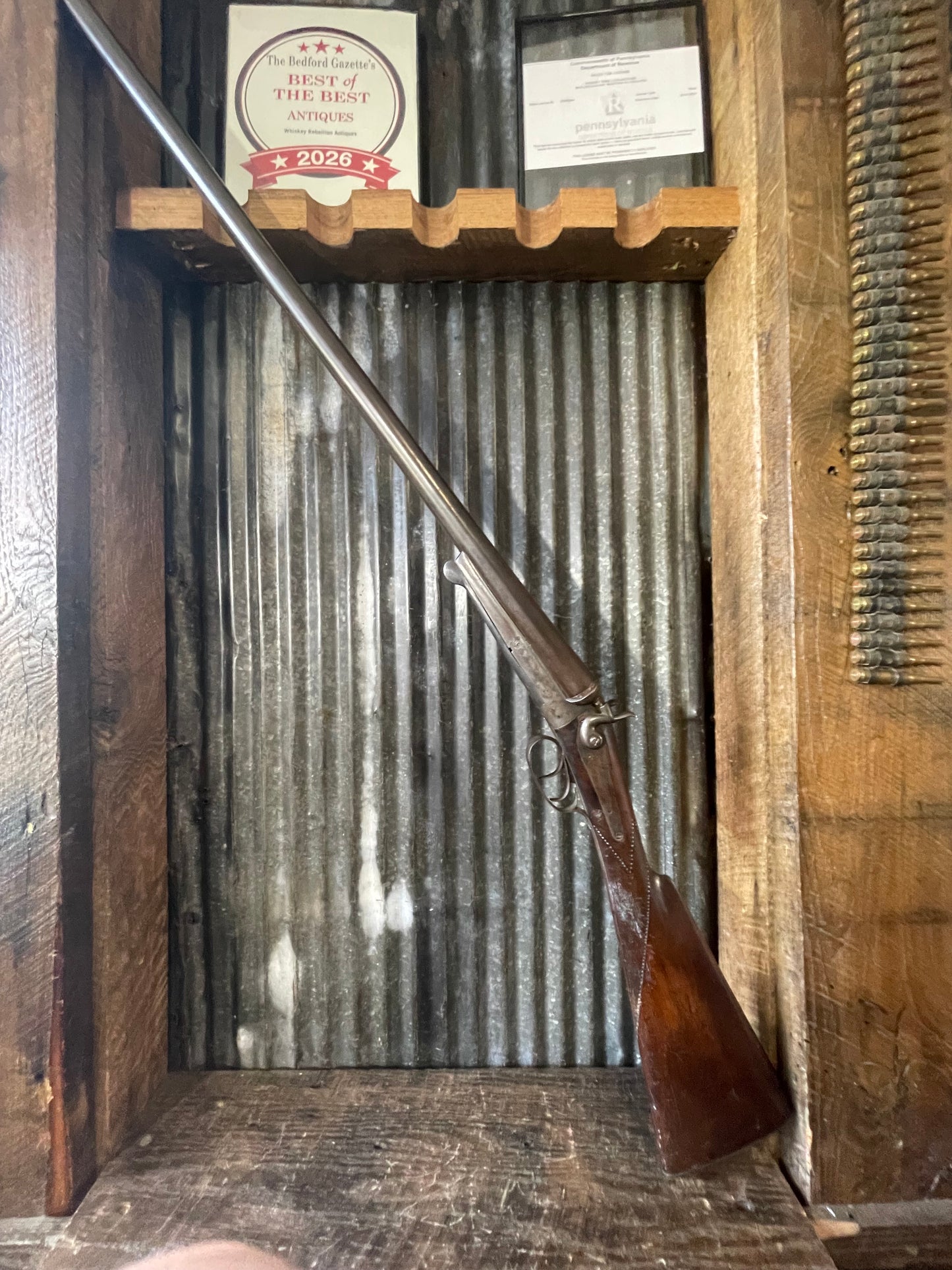 W&H Hudson Belgian-Made Antique Side-by-Side Hammer Shotgun – Underlever