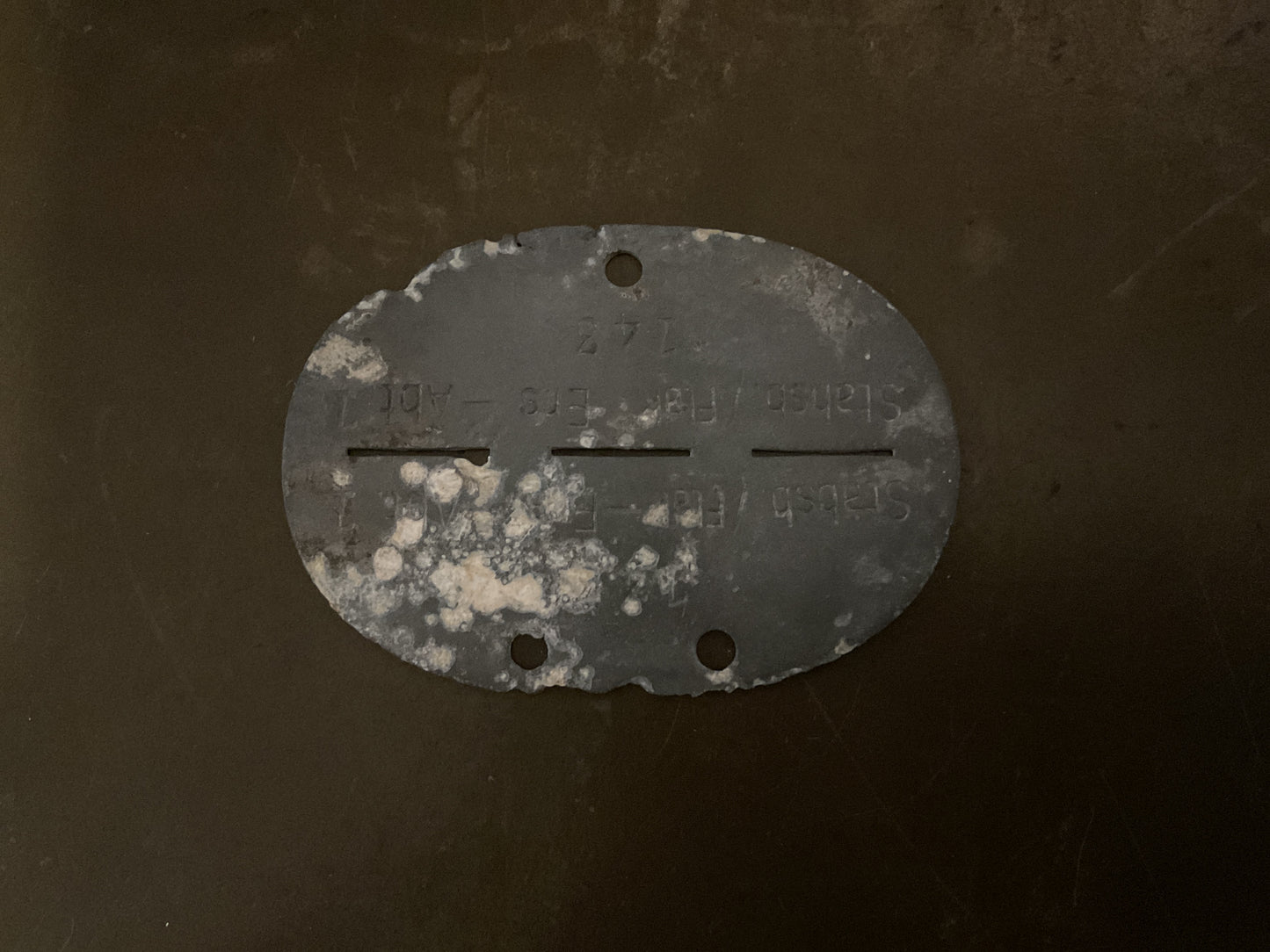 WWII German Dog Tag Wartime Issue
