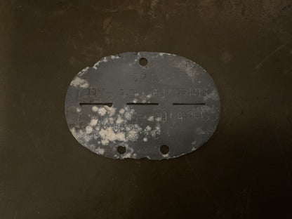 WWII German Dog Tag Wartime Issue