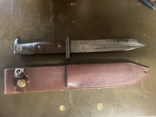 U.S. Model 1892 Krag Bayonet with Leather Scabbard