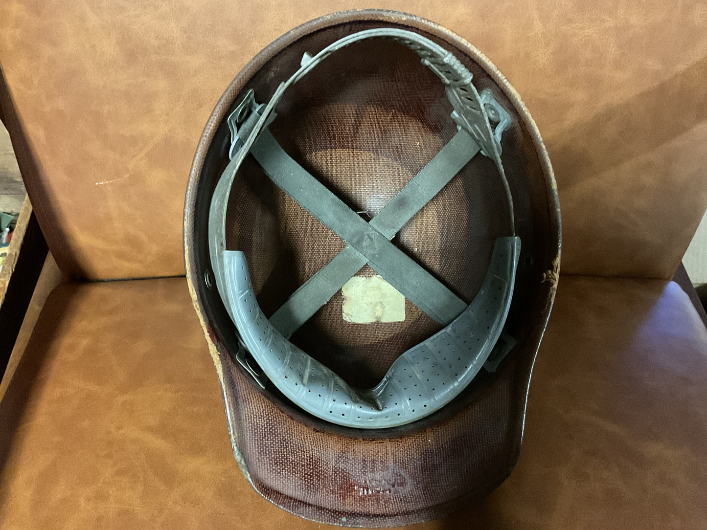 Vintage MSA Skullgard Brown Phenolic Hard Hat-Industrial Mining Helmet-USA