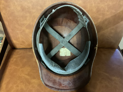 Vintage MSA Skullgard Brown Phenolic Hard Hat-Industrial Mining Helmet-USA