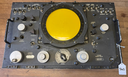 U.S. Navy AN/APS-20B Radar Scope Display Unit – Yellow CRT Screen – Military Aircraft Radar