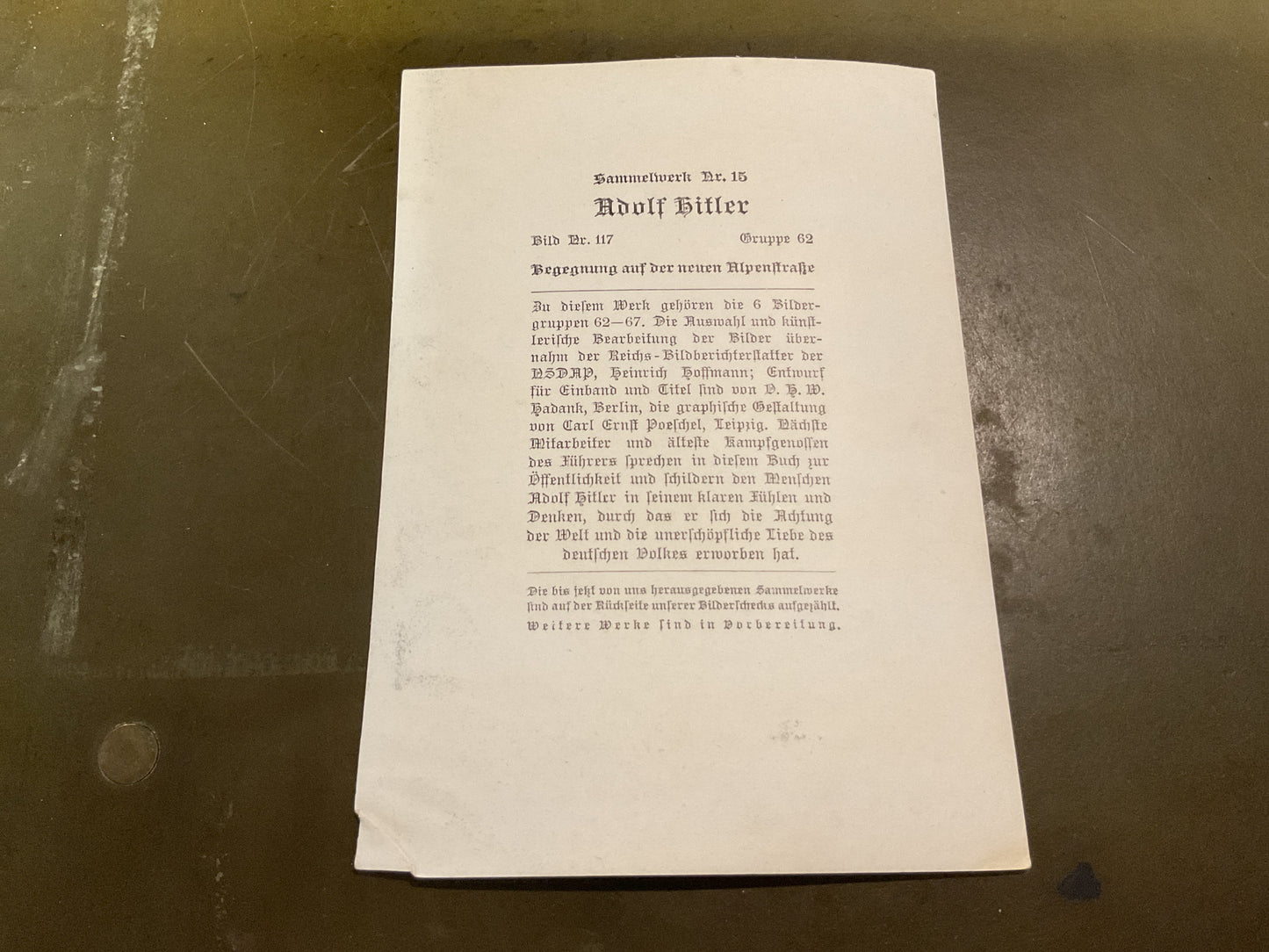 WWII German Propaganda Card