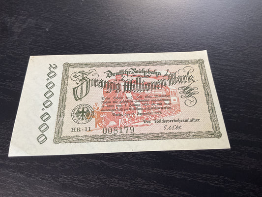 German 20 Million Mark Banknote 1923