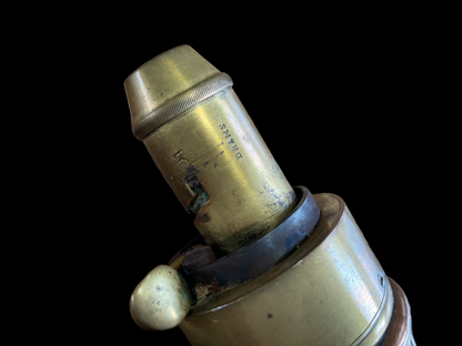 19th Century Brass Powder Flask