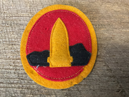Hand Sewn Hawaiian Coast Artillery Brigade Patch WWII