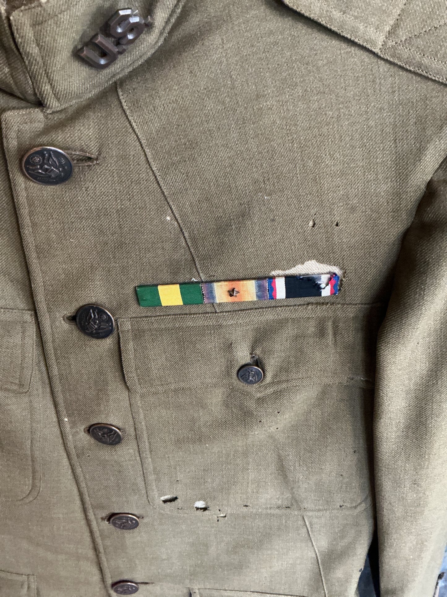 WWI U.S. Army M1912 Officers Service Coat-2nd Lieutenant -89th Infantry Division-Hart, Schaffer & Marx Tailored