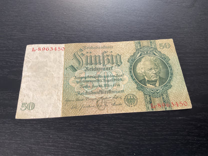 German 50 Marks Reichsbanknote 1933