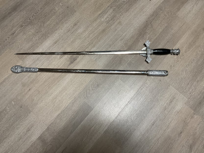 Vintage Knights of Columbus Ceremonial Sword w/ Metal Scabbard
