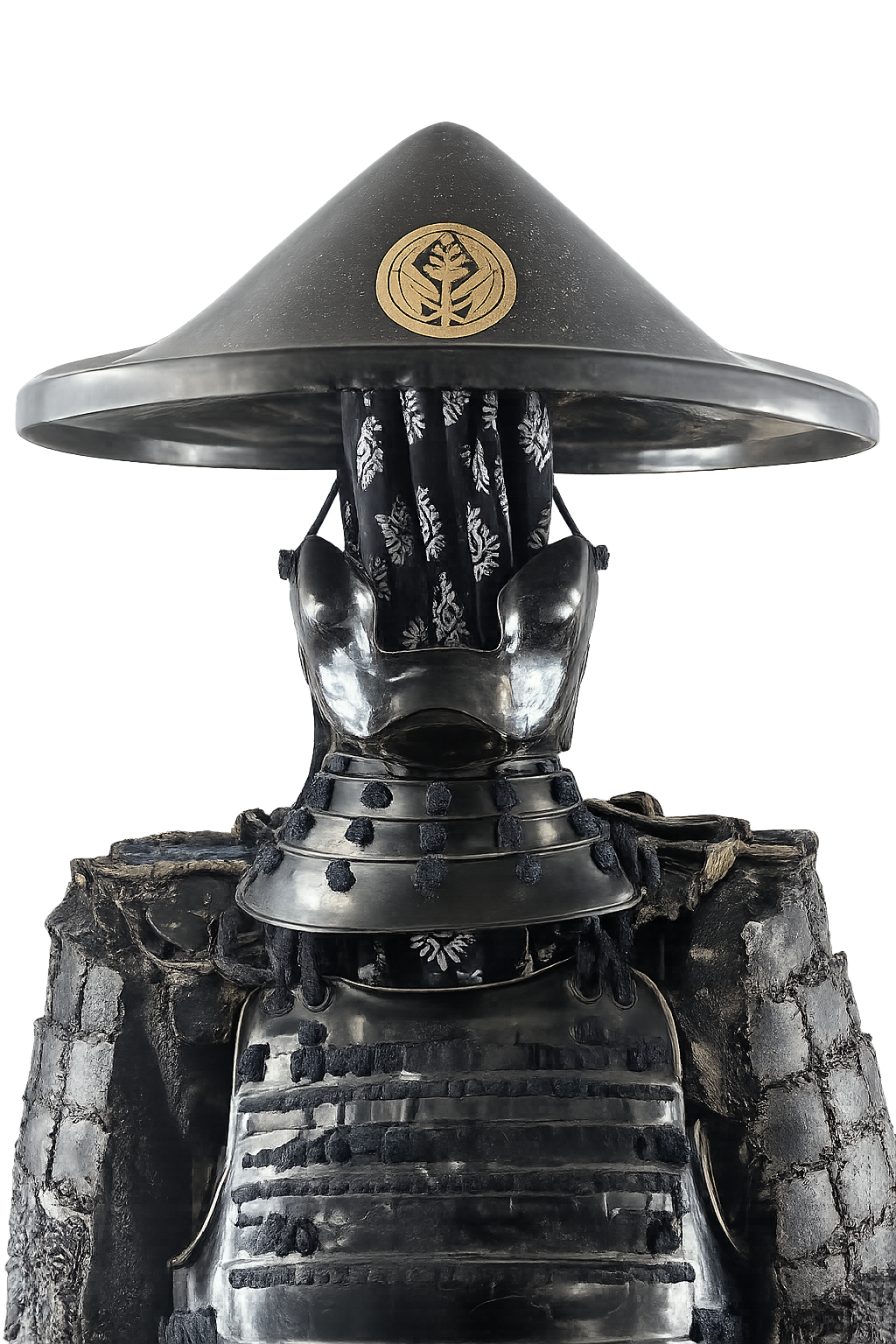 Original Japanese Samurai Armor with Maru ni Daki Omodaka Clan Crest