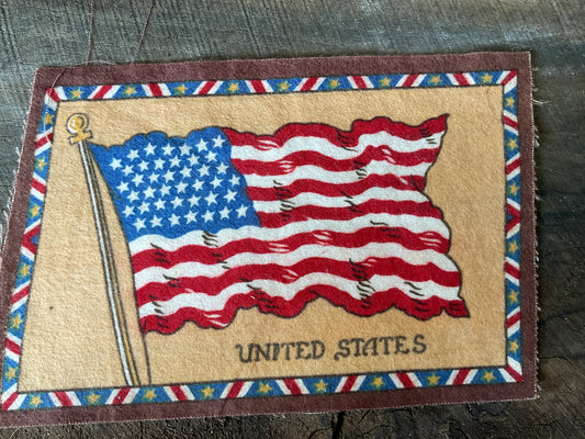 WWI Tobacco Felt Flag (approx 9x6)