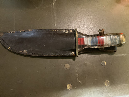 WWII Theatre Knife Red & White & Blue