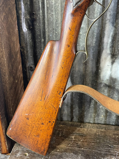 Unmarked .72 Caliber Flintlock Muzzleloading Rifle – Full Stock – Functional Lock – Early American Style