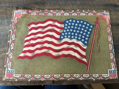 WWI Tobacco Felt Flag (approx 11x8)